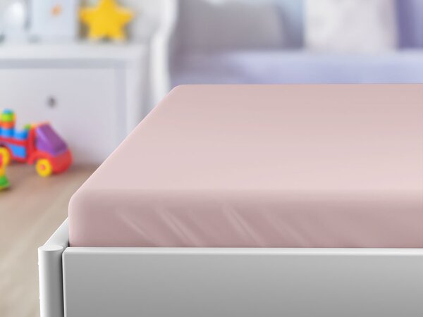 Jersey prostěradlo do dětské postýlky EXCLUSIVE starorůžové 70 x 140 cm