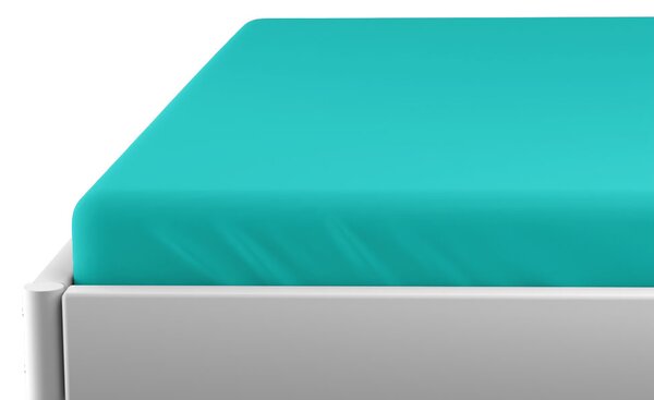 Jersey prostěradlo do dětské postýlky EXCLUSIVE tyrkysové 60 x 120 cm