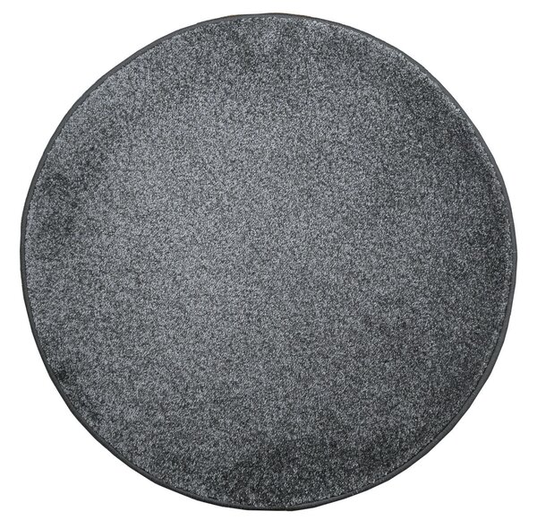 Vopi, Kusový koberec Laguna tmavě šedá kruh, 57x57 (průměr) kruh, šedá, ložnice