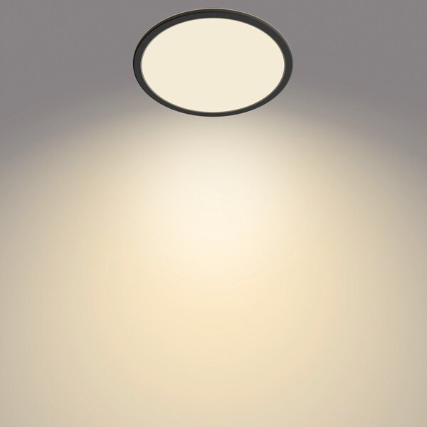 Stropní Lampa Philips, Superslim, stmívatelné, Černá, Koupelna, Kov