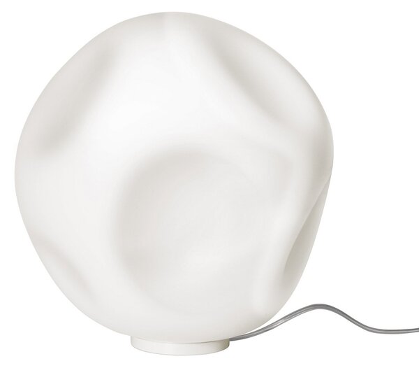 Stolní lampa Foscarini, Hoba Grande, stmívatelné, Bílá, Obývací pokoj, Sklo, Design
