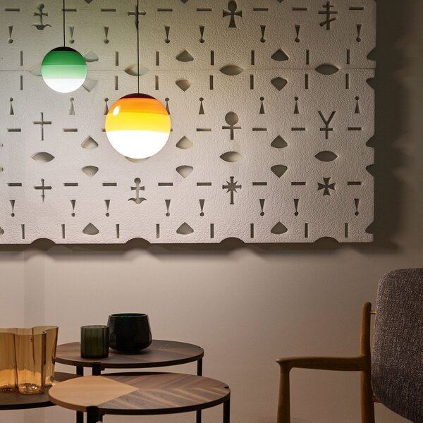 Závěsná svítidlo MARSET, Dipping Light, stmívatelné, Zelená, Obývací pokoj, Sklo, Design