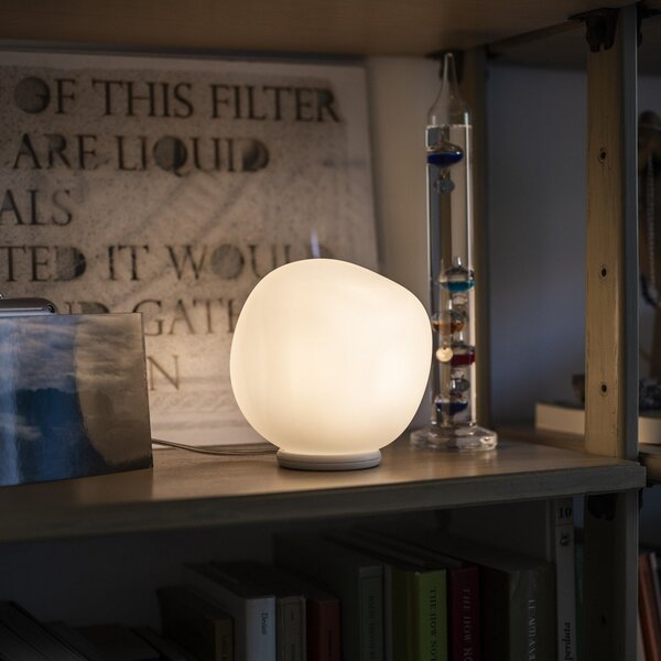 Stolní lampa Foscarini, Hoba Piccola, Bílá, Obývací pokoj, Sklo, Design