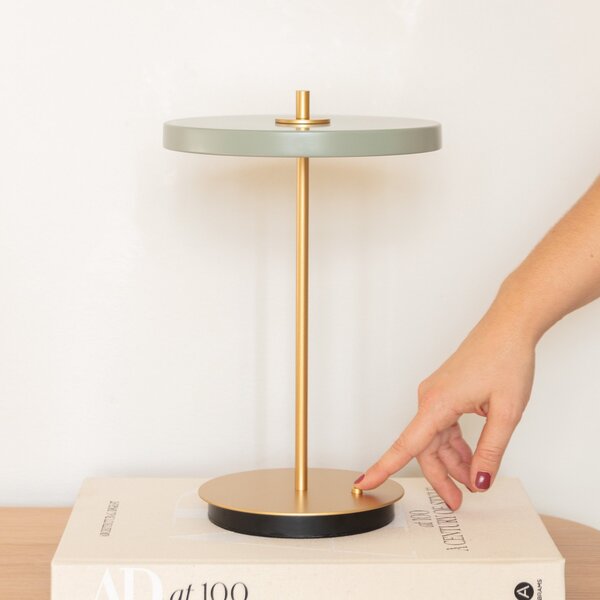 Stolní lampa UMAGE, Asteria Move, stmívatelné, Zelená, Obývací pokoj, Kov, Design