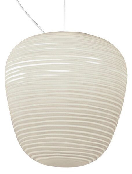 Závěsná svítidlo Foscarini, Rituals 3, stmívatelné, Bílá, Obývací pokoj, Sklo, Design