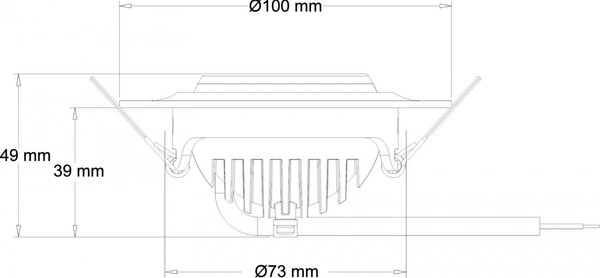 IMPR 565203 Zápustné svítidlo Saturn černé 8W LED 4000K 580lm - DEKOLIGHT