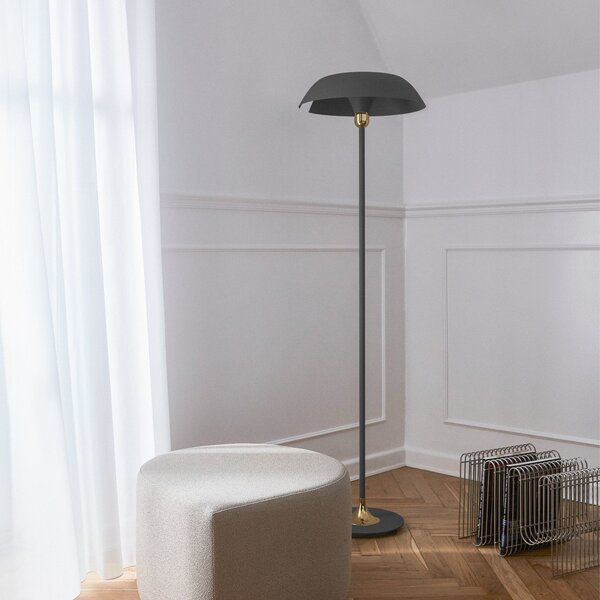 Stojací Lampa AYTM, Cycnus, Černá, Obývací pokoj, Kov, Design