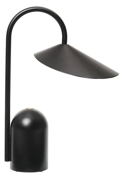 Stolní lampa ferm LIVING, Arum, stmívatelné, Černá, Terasa, Kov, Design