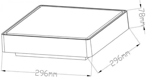 IMPR 348009 Stropní svítidlo Quadrata II šedé 16W IP65 3000K 700lm - DEKOLIGHT