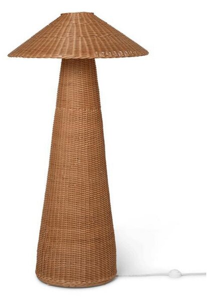 Stojací Lampa ferm LIVING, Dou, Dřevo, Obývací pokoj, Dřevo, Design