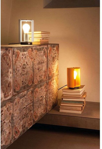 Stolní lampa Nemo Lighting, Žlutá, Obývací pokoj, Vintage