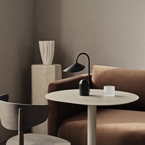 Stolní lampa ferm LIVING, Arum, stmívatelné, Černá, Terasa, Kov, Design