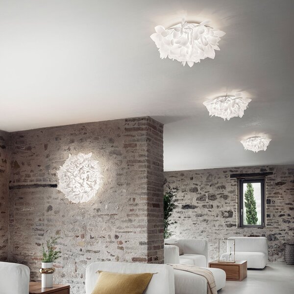 Nástěnná Svítidla Slamp, Veli, stmívatelné, Bílá, Obývací pokoj, Plast, Design