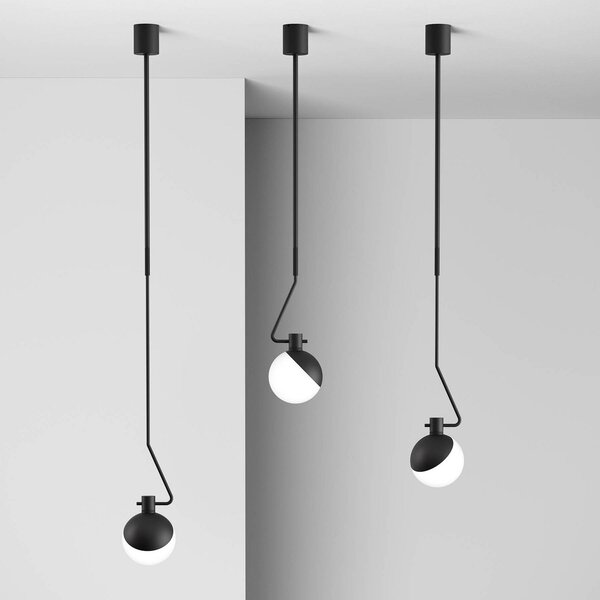 Závěsná svítidlo GRUPA, Baluna, stmívatelné, Černá, Obývací pokoj, Kov, Design