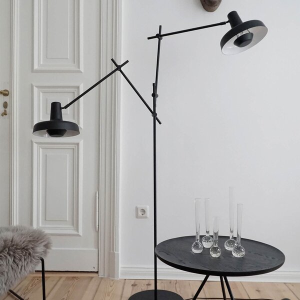 Stojací Lampa GRUPA, Arigato, Černá, Pracovna, Kov