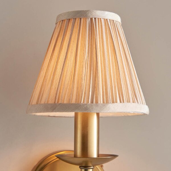 Endon 63653 - Nástěnná lampa STANFORD 1xE14/40W/230V mosaz/béžová