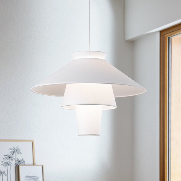 Závěsná svítidlo MARKET SET, Ruche, stmívatelné, Bílá, Obývací pokoj, Papír / Karton, Design