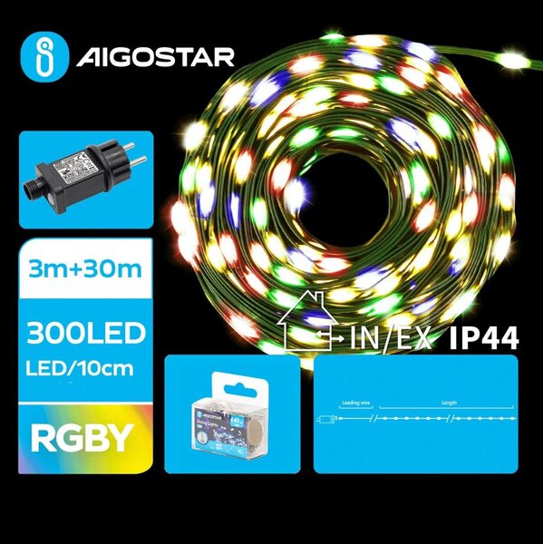 Aigostar - LED Venkovní řetěz 300xLED/8 funkcí 33m IP44 multicolor