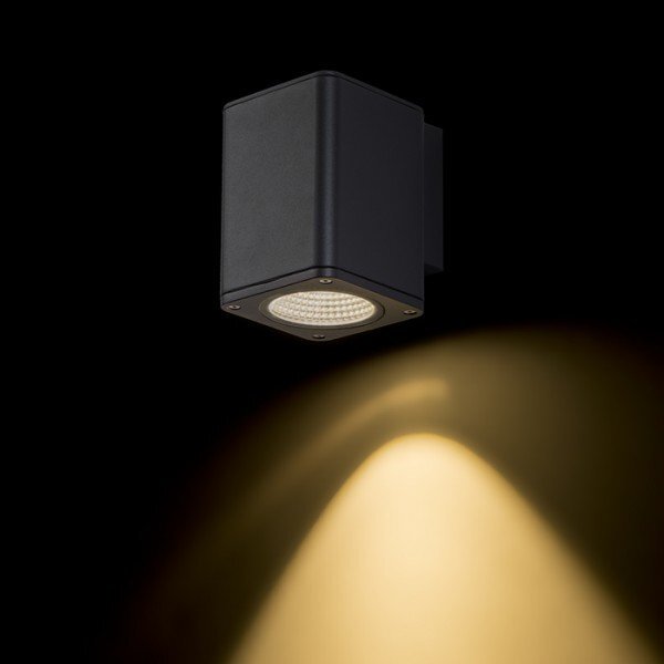 MIZZI SQ I nástěnná antracitová 230V LED 12W IP54 3000K - RED - DESIGN RENDL