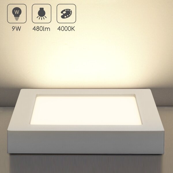 Aigostar - LED Stropní přisazené svítidlo LED/9W/230V 4000K 12,2x12,2 cm bílá