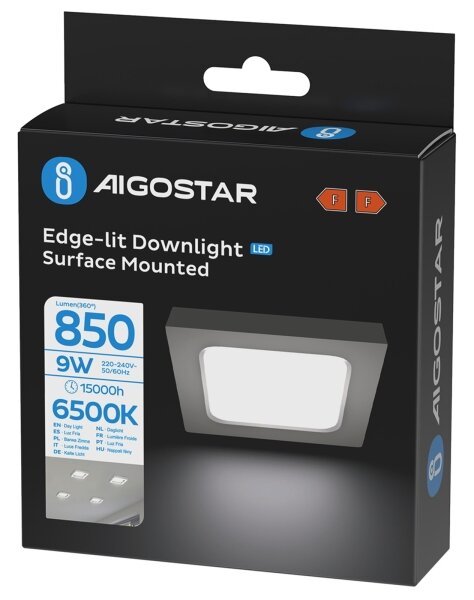 Aigostar - LED Stropní přisazené svítidlo LED/9W/230V 6000K 12,2x12,2 cm bílá