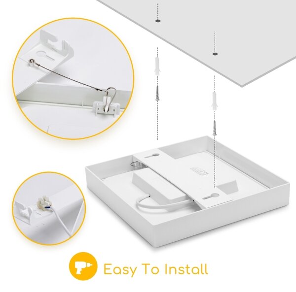 Aigostar - LED Stropní přisazené svítidlo LED/9W/230V 4000K 12,2x12,2 cm bílá