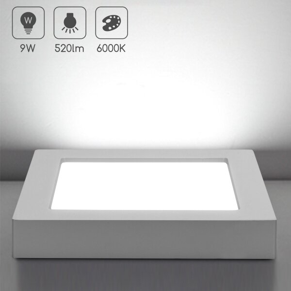 Aigostar - LED Stropní přisazené svítidlo LED/9W/230V 6000K 12,2x12,2 cm bílá
