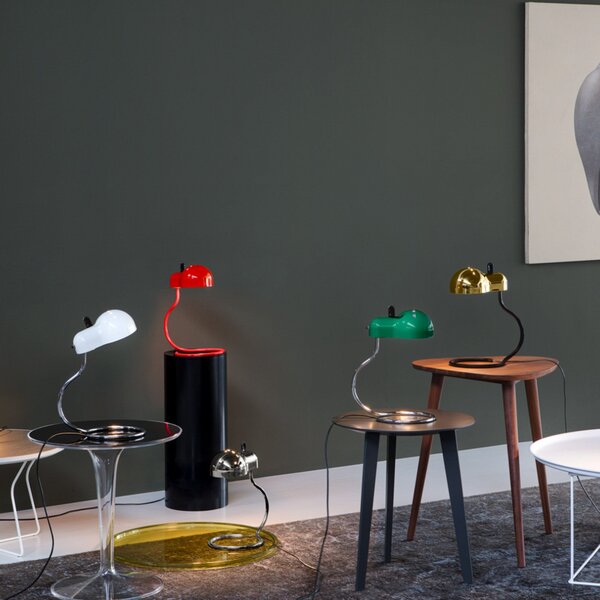 Stolní lampa Stilnovo, Minitopo, Bílá, Obývací pokoj, Kov, Design