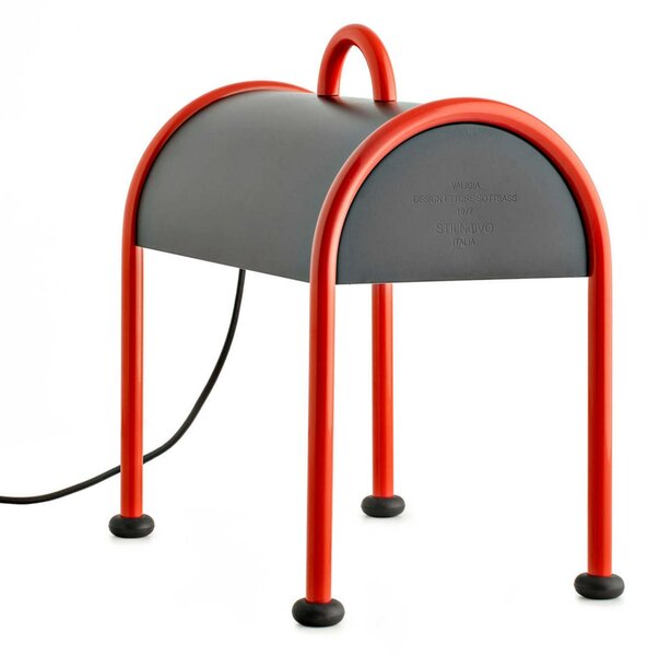 Stolní lampa Stilnovo, Valigia, Červená, Obývací pokoj, Kov, Design