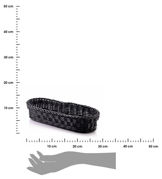 Košík na příbor Sino Black, 27x6x11 cm