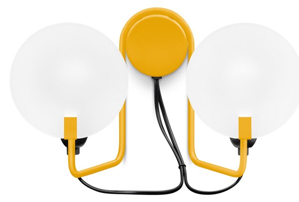 Nástěnná Svítidla Stilnovo, Bugia, stmívatelné, Žlutá, Obývací pokoj, Kov, Design