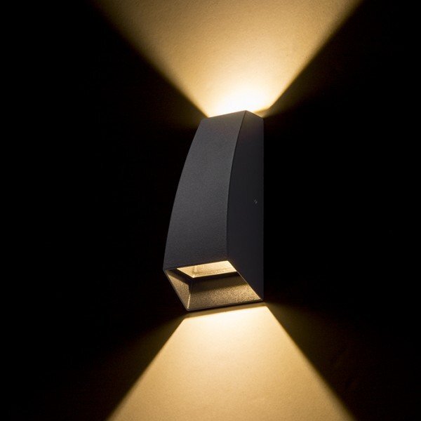 PIA nástěnná antracitová 230V LED 2x3W IP54 3000K - RED - DESIGN RENDL