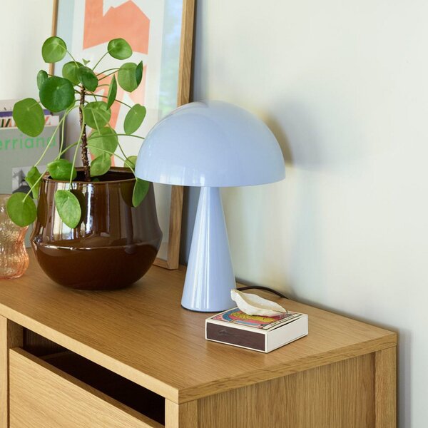 Stolní lampa Hübsch, Mush Mini, Modrá, Obývací pokoj, Kov, Moderní