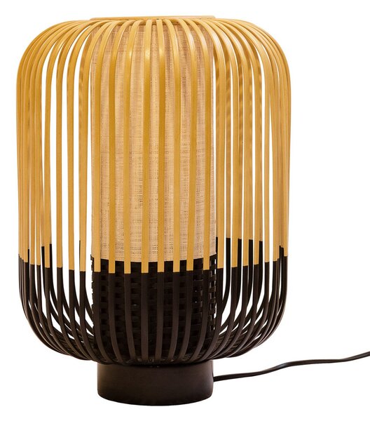 Stolní lampa Forestier, Bamboo Light M, Černá, Obývací pokoj, Bambus, Design