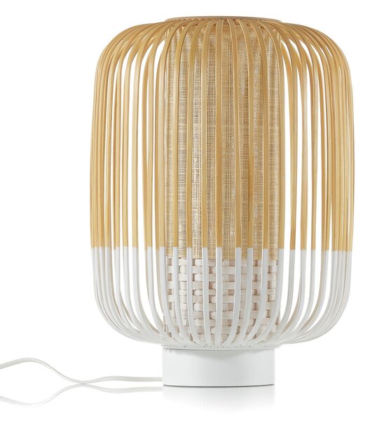 Stolní lampa Forestier, Bamboo Light M, Bílá, Obývací pokoj, Bambus, Design