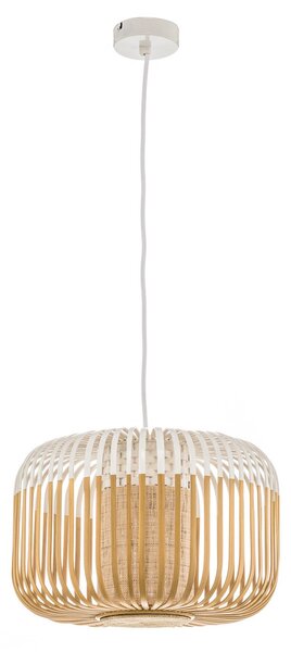 Závěsná svítidlo Forestier, Bamboo Light S, stmívatelné, Bílá, Obývací pokoj, Bambus, Design