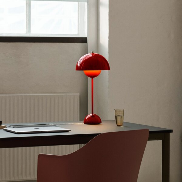 Stolní lampa &Tradition, Flowerpot VP3, Červená, Obývací pokoj, Kov, Design
