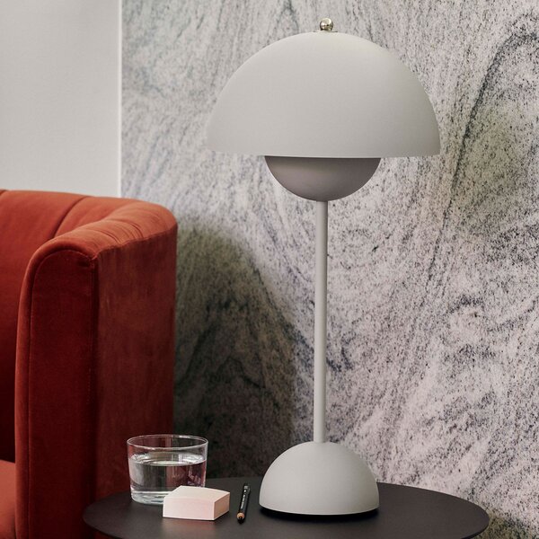 Stolní lampa &Tradition, Flowerpot VP3, Šedá, Obývací pokoj, Kov, Design