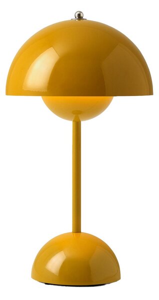 Stolní lampa &Tradition, Flowerpot VP9, stmívatelné, Žlutá, Obývací pokoj, Plast, Design