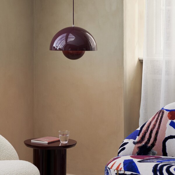 Závěsná svítidlo &Tradition, Flowerpot VP7, stmívatelné, Fialová, Obývací pokoj, Kov, Design