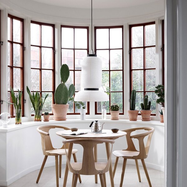 Závěsná svítidlo &Tradition, Formakami JH3, stmívatelné, Bílá, Obývací pokoj, Papír / Karton, Design