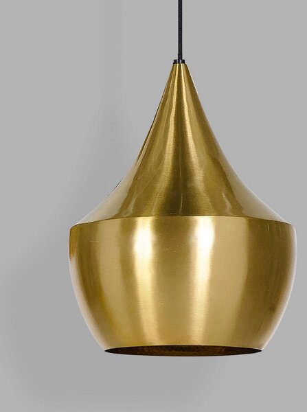 Závěsná svítidlo Tom Dixon, Beat, stmívatelné, Zlatá / mosazná, Obývací pokoj, Mosaz, Design