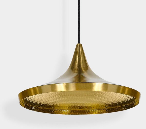 Závěsná svítidlo Tom Dixon, Beat, stmívatelné, Bílá, Obývací pokoj, Mosaz, Design