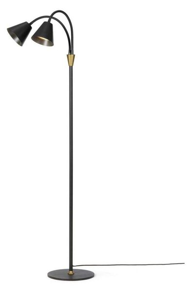 Stojací Lampa Halo Design, Černá, Obývací pokoj, Kov