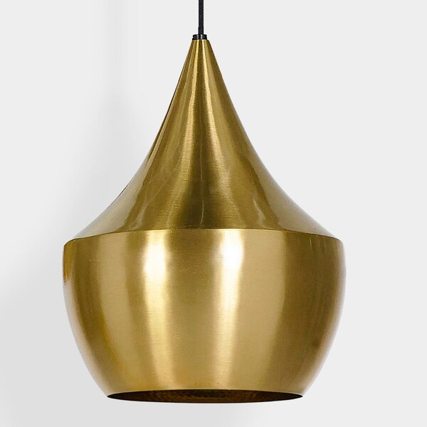 Závěsná svítidlo Tom Dixon, Beat, stmívatelné, Zlatá / mosazná, Obývací pokoj, Mosaz, Design