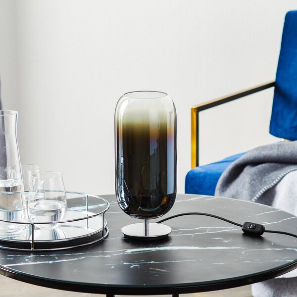 Stolní lampa Artemide, Gople Mini, Modrá, Obývací pokoj, Sklo, Design
