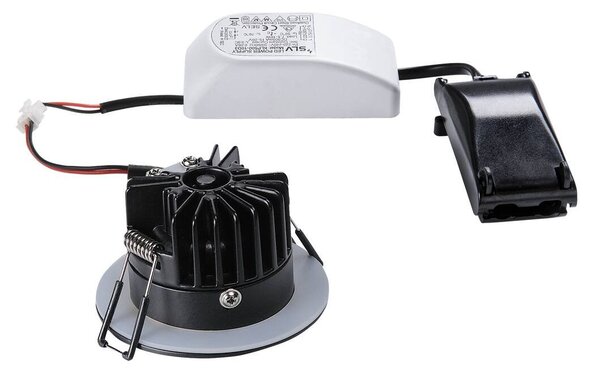 LA 114420 PATTA-I zápustná matná černá kruhová 230V/500mA LED 9W 38° IP65 3000K - BIG WHITE (SLV)