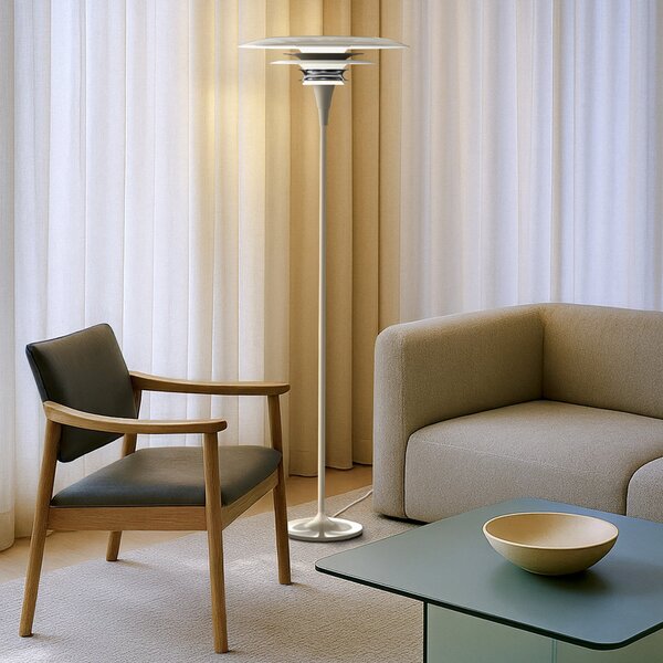 Stojací Lampa Belid, Šedá, Obývací pokoj, Kov, Design