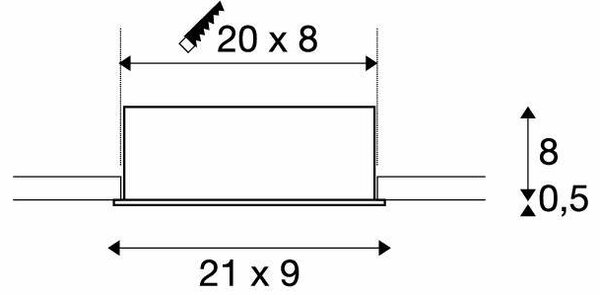 LA 115720 KADUX LED III matná černá 230V/350mA LED 9W 38° 3000K - BIG WHITE (SLV)