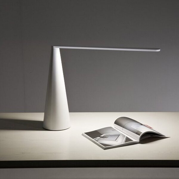 Stolní lampa Martinelli Luce, Elica, Bílá, Obývací pokoj, Kov, Moderní